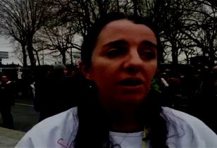 Striking hospital worker in Toulouse, January 2018