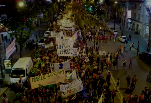Feminist demonstration in Rosario