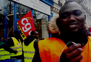 Striking construction worker without papers, Paris